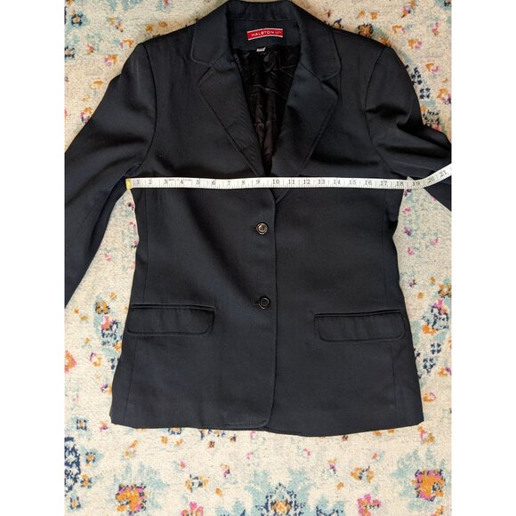 Vintage 1980's Halston III Skirt Suit in Black - 10/12 - Picture 6 of 15